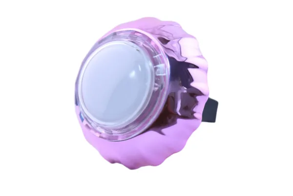 Bubblegum Pink Iridescent Illuminated Arcade Button
