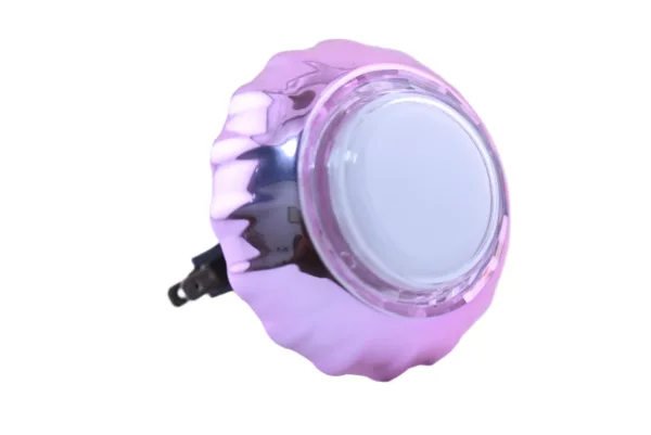 Bubblegum Pink Iridescent Illuminated Arcade Button