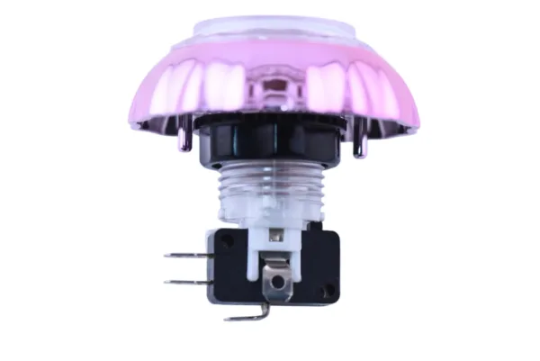 Bubblegum Pink Iridescent Illuminated Arcade Button