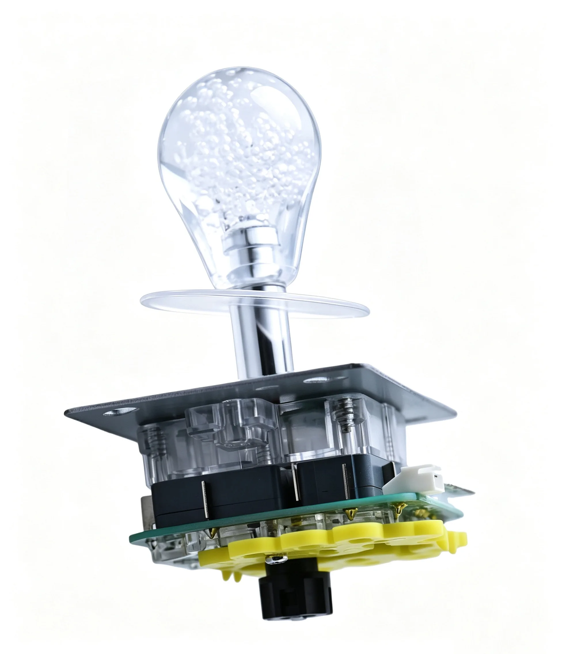 一体成型クリスタルバブル球 RGB LED ジョイスティック(ロングシャフト) - CGMAD アーケード機部品