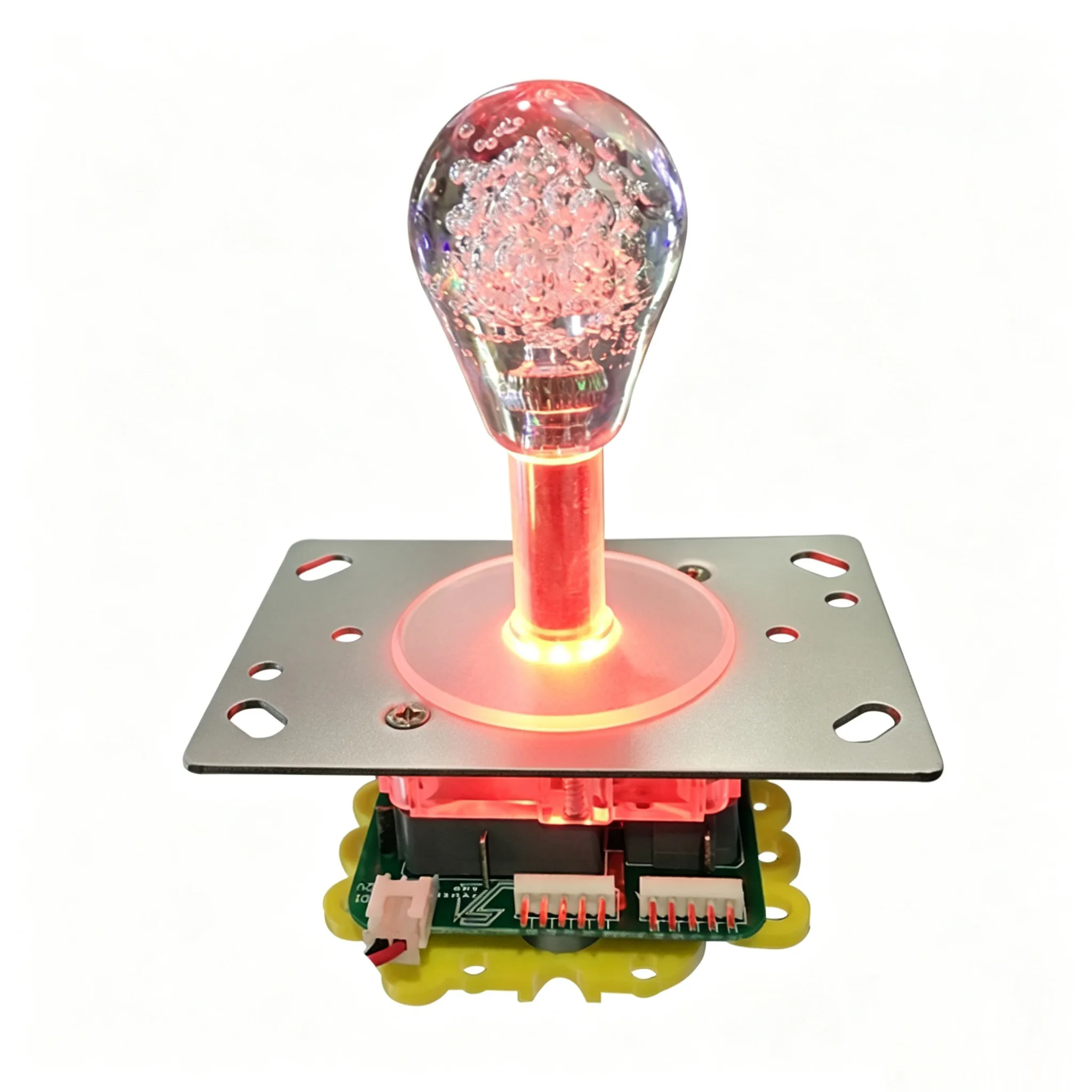 一体成型クリスタルバブル球 RGB LED ジョイスティック(ロングシャフト) - CGMAD アーケード機部品