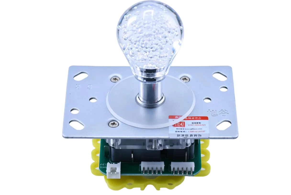 One-Piece Short-Shaft Crystal Bubble RGB LED Arcade Joystick