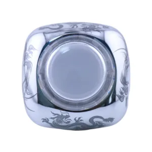 Dragon and Phoenix Iridescent Illuminated Arcade Button
