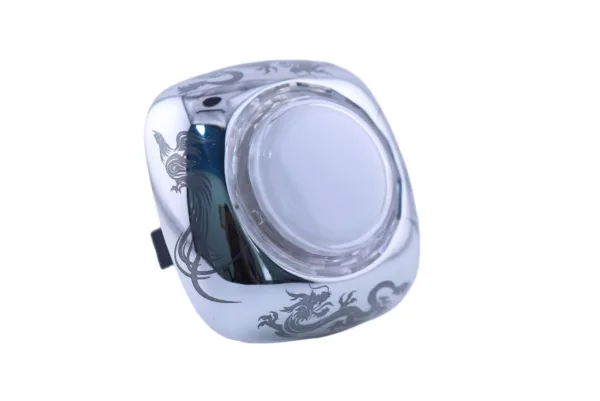 Dragon and Phoenix Iridescent Illuminated Arcade Button
