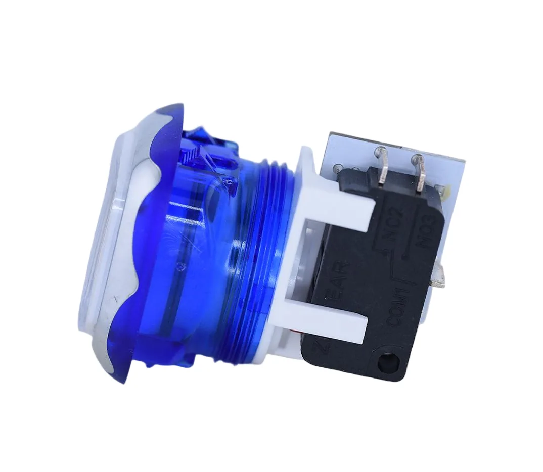 GVLT-39.39 39.3mm Square Chrome-Plated Illuminated Arcade Push Button - view 2
