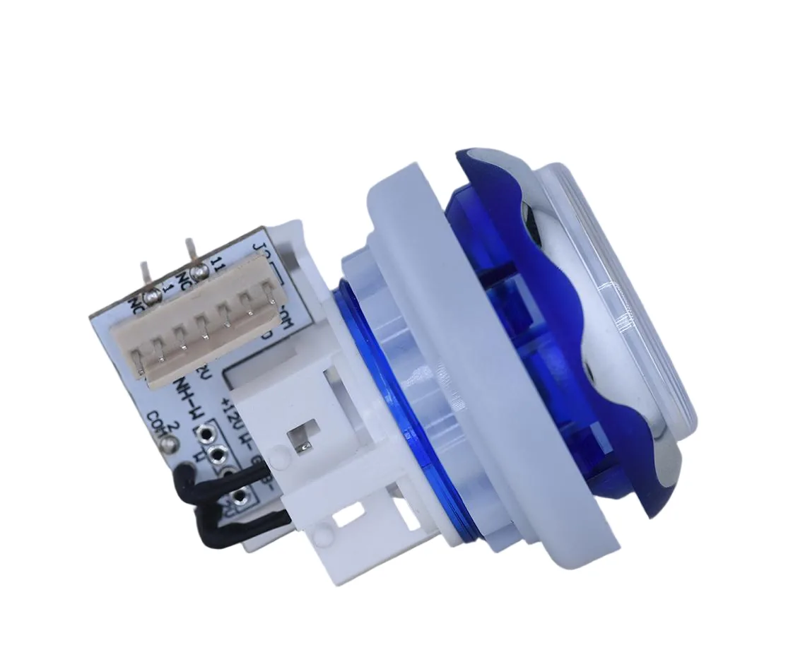 GVLT-43 43.3mm Round Chrome-Plated Illuminated Arcade Push Button - view 4