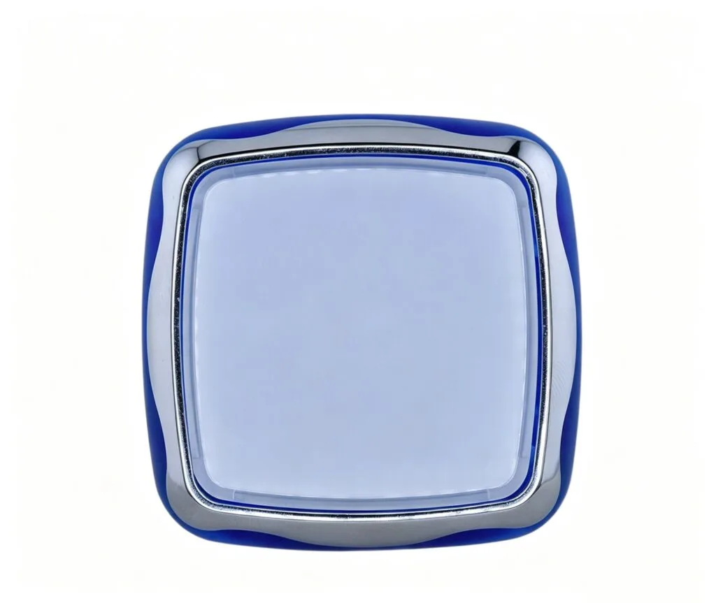 GVLT-48.48 48x48mm Square Electroplated Illuminated Push Button