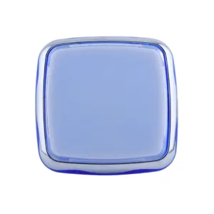 GVLT-71.71 71x71mm Square Chrome-Plated Illuminated Arcade Push Button - view 1