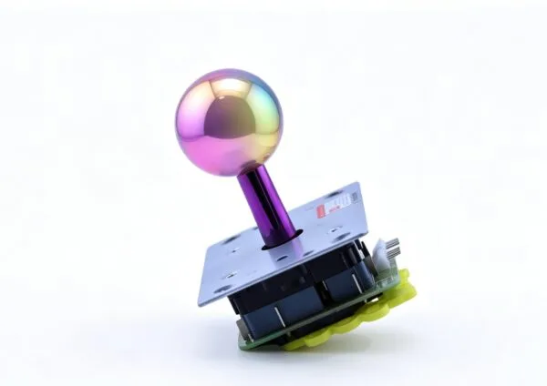 Joystick mit schillernd galvanisiertem Kugelgriff
