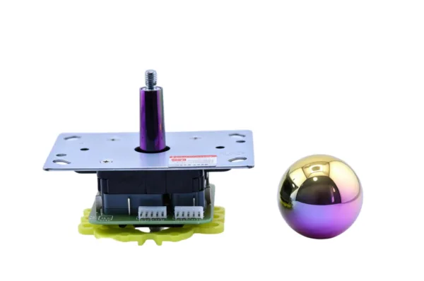Joystick mit schillernd galvanisiertem Kugelgriff