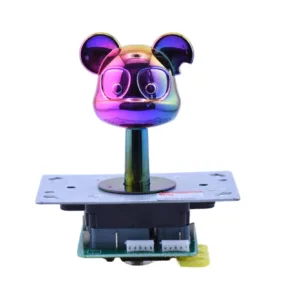 Iridescent Plated Panda Arcade Joystick