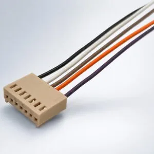 K2 five-wire lampholder harness with single-row six-position housing
