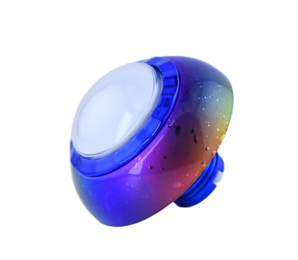 Rainbow Iridescent Illuminated Arcade Button