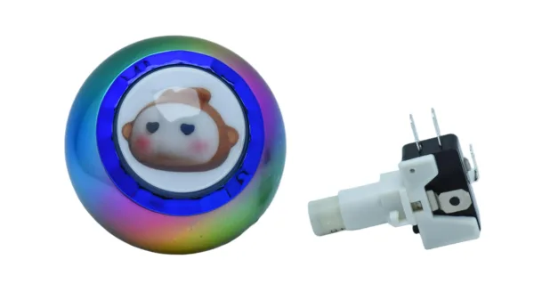 Rainbow Iridescent Illuminated Arcade Button