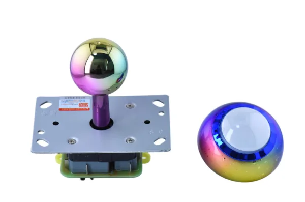 Rainbow Iridescent Illuminated Arcade Button