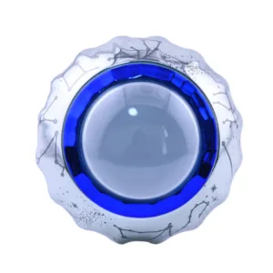 Starry Silver Iridescent Illuminated Arcade Button