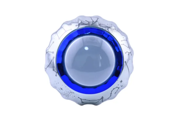 Starry Silver Iridescent Illuminated Arcade Button