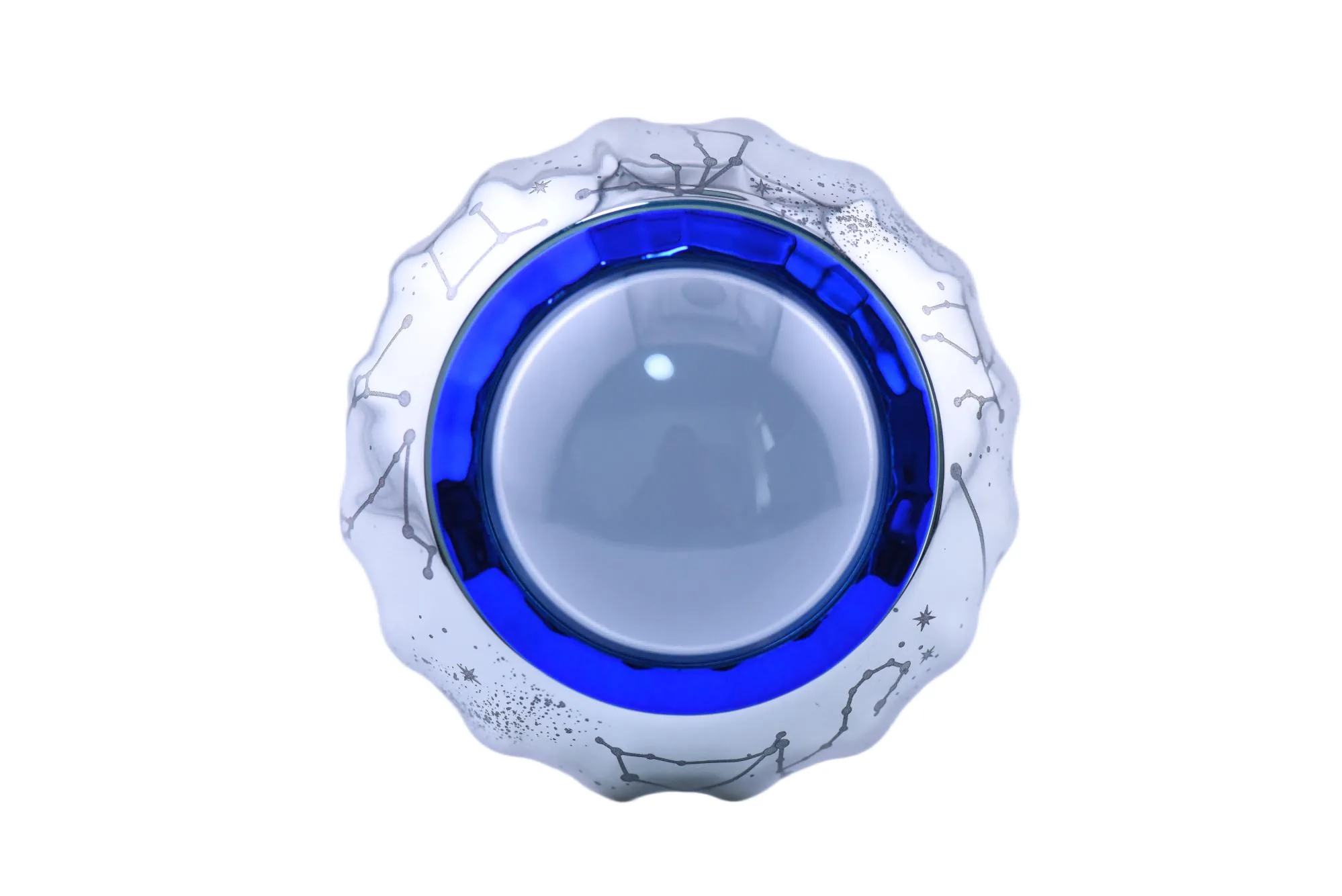 Starry Silver Iridescent Illuminated Arcade Button