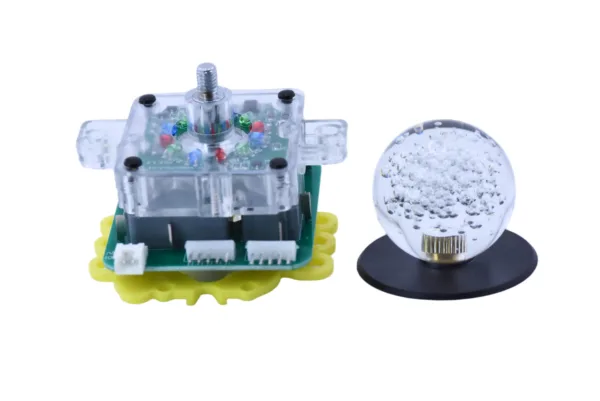 عصا تحكم بإضاءة LED RGB وعمود قصير جدًا